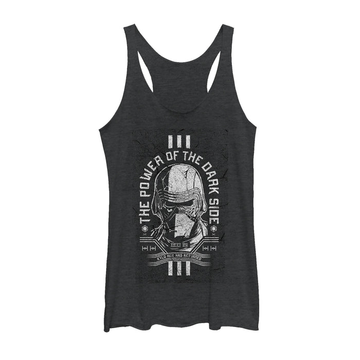 fifth sun Women's Star Wars: The Rise of Skywalker Cracked Kylo Racerback Tank Top