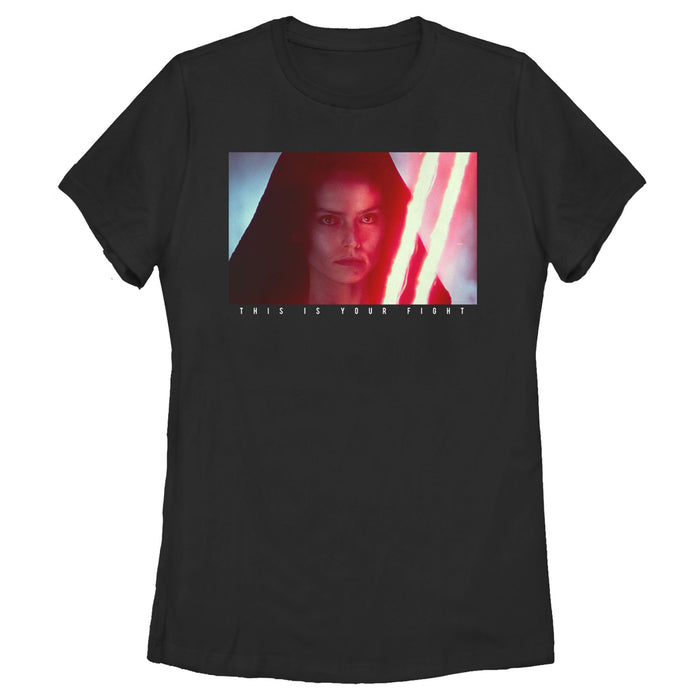 fifth sun Women's Star Wars: The Rise of Skywalker Dark Rey Your Fight T-Shirt