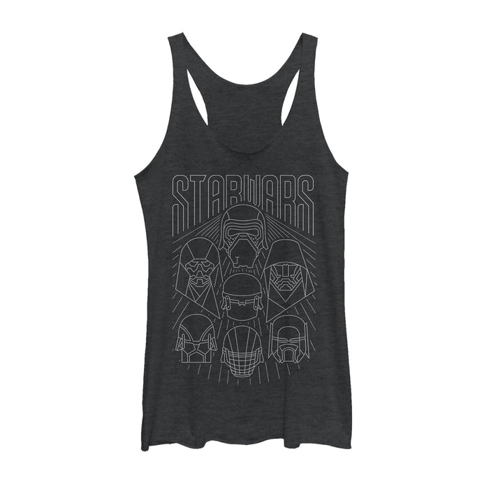 fifth sun Women's Star Wars: The Rise of Skywalker Dark Side Streak Racerback Tank Top