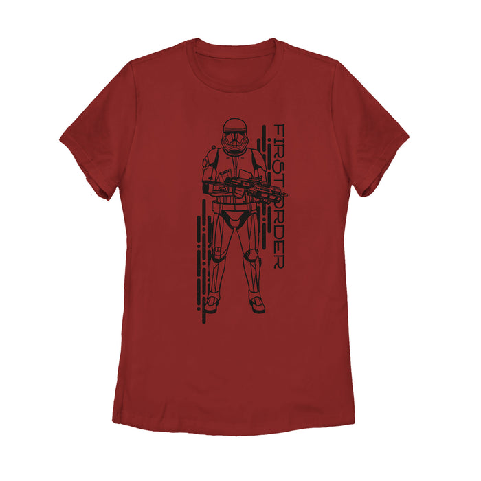 fifth sun Women's Star Wars: The Rise of Skywalker First Order Sith Trooper T-Shirt