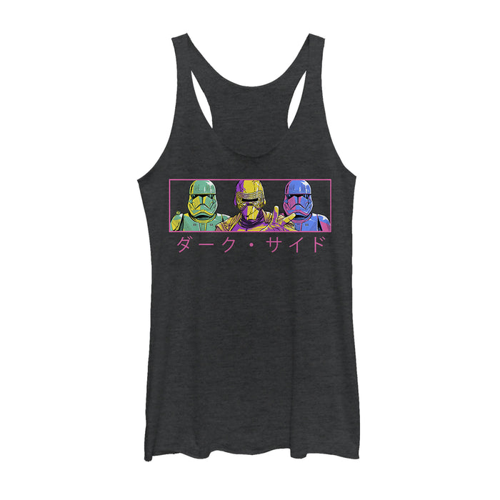 fifth sun Women's Star Wars: The Rise of Skywalker Kanji Dark Trio Racerback Tank Top