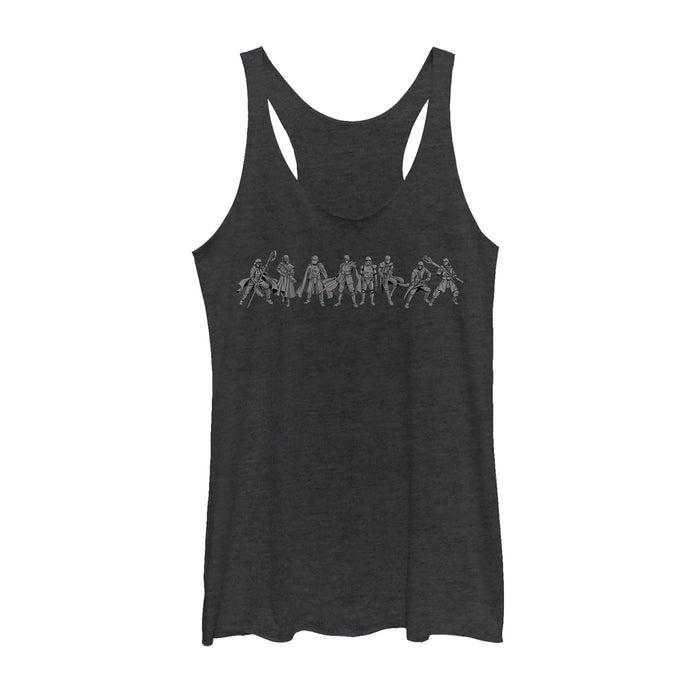 fifth sun Women's Star Wars: The Rise of Skywalker Knights of Ren Line Racerback Tank Top