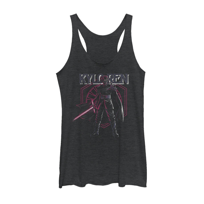 fifth sun Women's Star Wars: The Rise of Skywalker Kylo Ren Emblem Racerback Tank Top