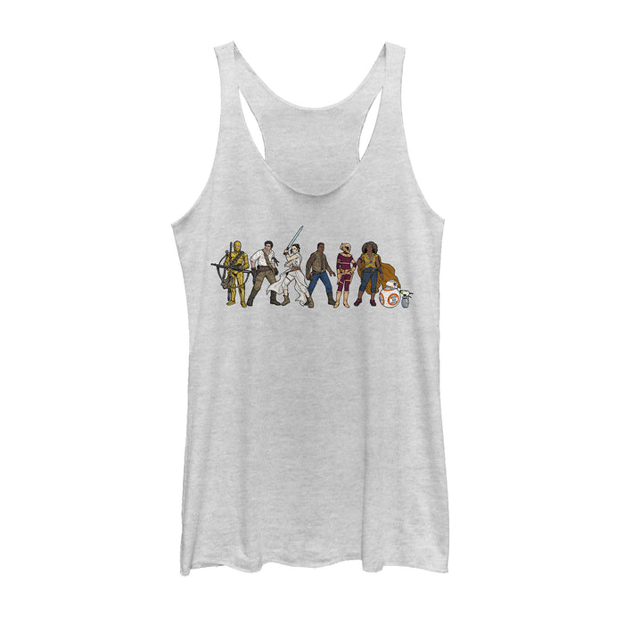 fifth sun Women's Star Wars: The Rise of Skywalker Rebel Line Racerback Tank Top