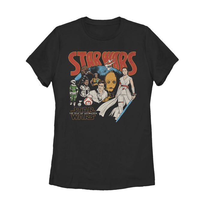fifth sun Women's Star Wars: The Rise of Skywalker Retro Collage T-Shirt