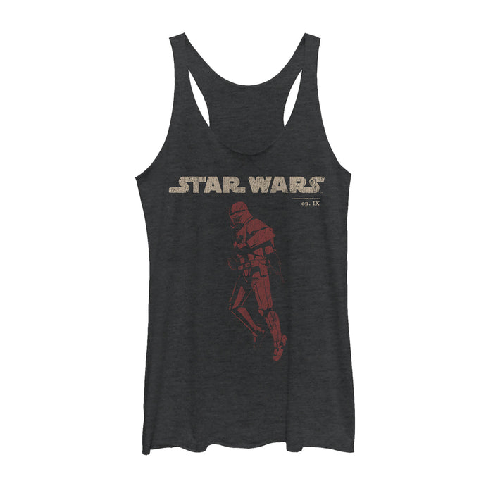 fifth sun Women's Star Wars: The Rise of Skywalker Retro Sith Trooper Flight Racerback Tank Top