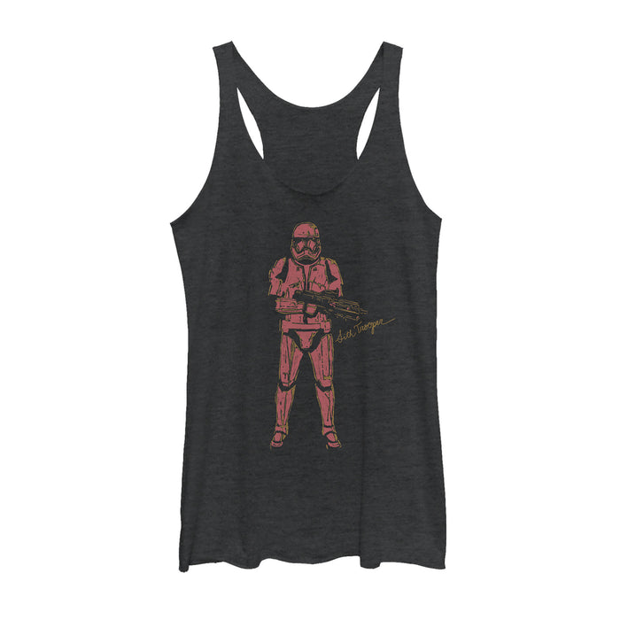 fifth sun Women's Star Wars: The Rise of Skywalker Sith Trooper Villain Racerback Tank Top