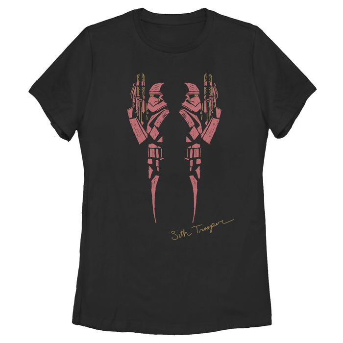 fifth sun Women's Star Wars: The Rise of Skywalker Sith Trooper Inkblot T-Shirt