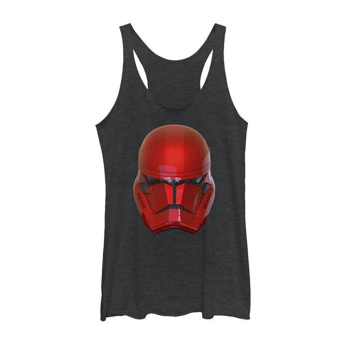 fifth sun Women's Star Wars: The Rise of Skywalker Sith Trooper Helmet Racerback Tank Top