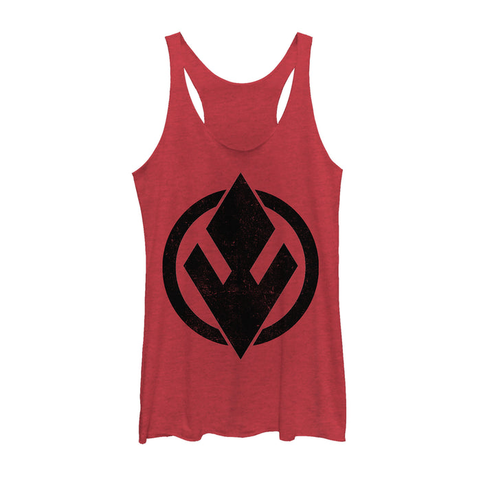 fifth sun Women's Star Wars: The Rise of Skywalker Sith Trooper Logo Racerback Tank Top