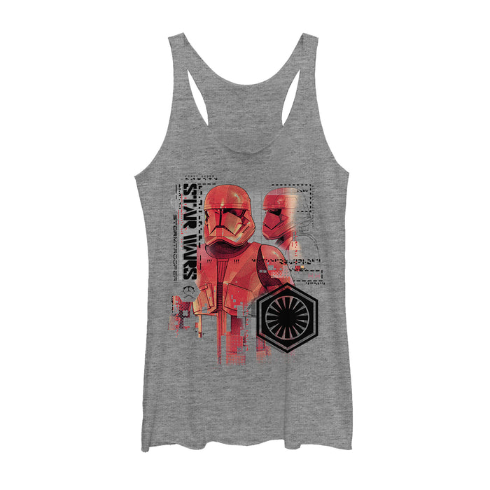 Fifth Sun Women's Star Wars: The Rise Of Skywalker Sith Trooper Schematic Detail Racerback Tank Top