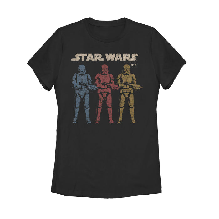 fifth sun Women's Star Wars: The Rise of Skywalker Stormtrooper Trio T-Shirt