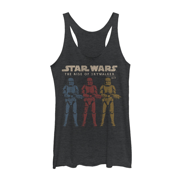 fifth sun Women's Star Wars: The Rise of Skywalker Stormtrooper Reflection Racerback Tank Top