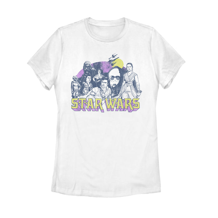 fifth sun Women's Star Wars: The Rise of Skywalker Vintage Collage T-Shirt