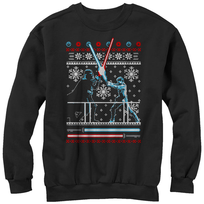 fifth sun Women's Star Wars Ugly Christmas Duel Sweatshirt