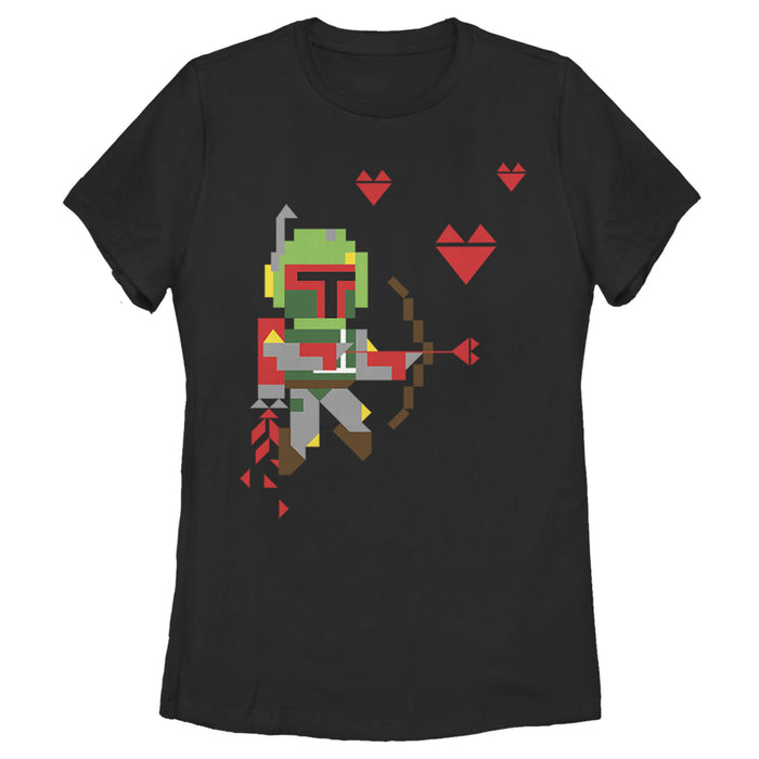 fifth sun Women's Star Wars Valentine's Day Boba Fett Cupid T-Shirt