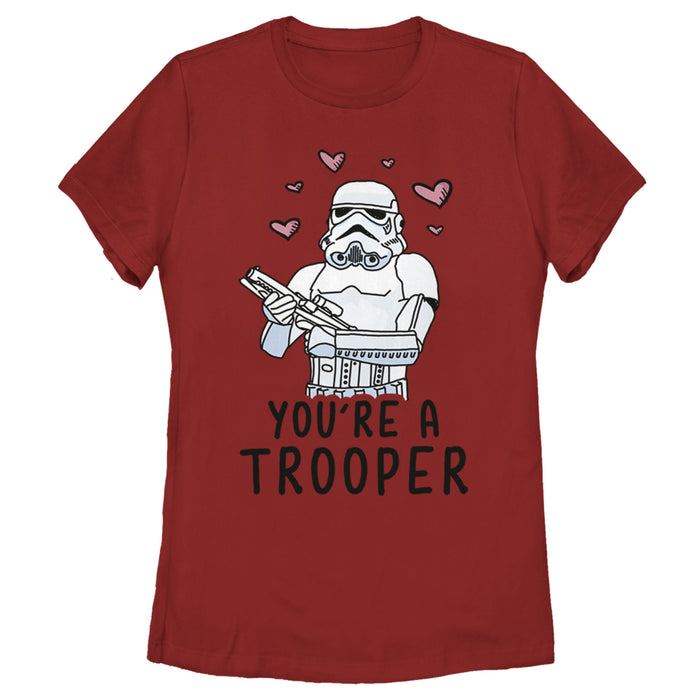 fifth sun Women's Star Wars Valentine's Day You're A Trooper T-Shirt