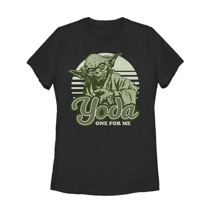 fifth sun Women's Star Wars Valentine Yoda One for Me T-Shirt