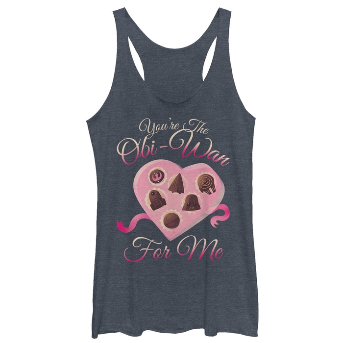 fifth sun Women's Star Wars Valentine You're the Obiwan For Me Racerback Tank Top