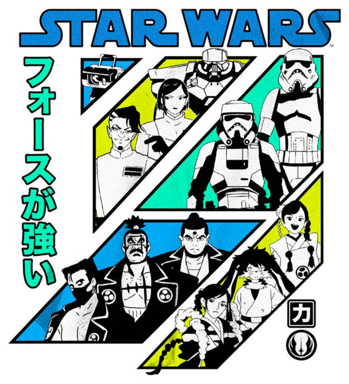 Fifth Sun Women's Star Wars: Visions Retro Anime Character Panels T-Shirt