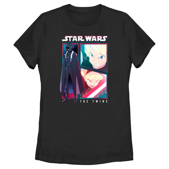 fifth sun Women's Star Wars: Visions The Twins Comic Panels T-Shirt