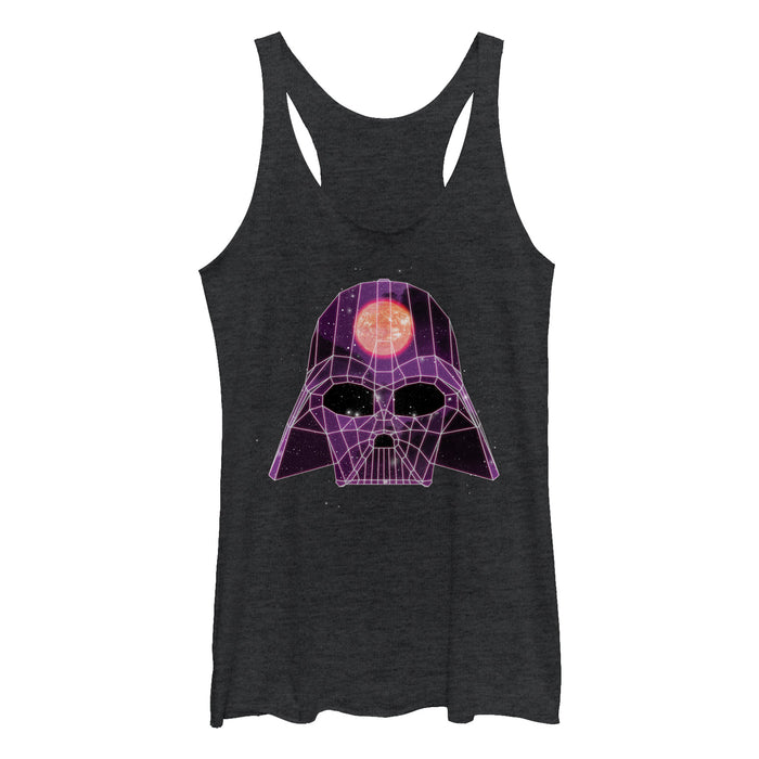 fifth sun Women's Star Wars Wire Darth Vader Helmet Racerback Tank Top