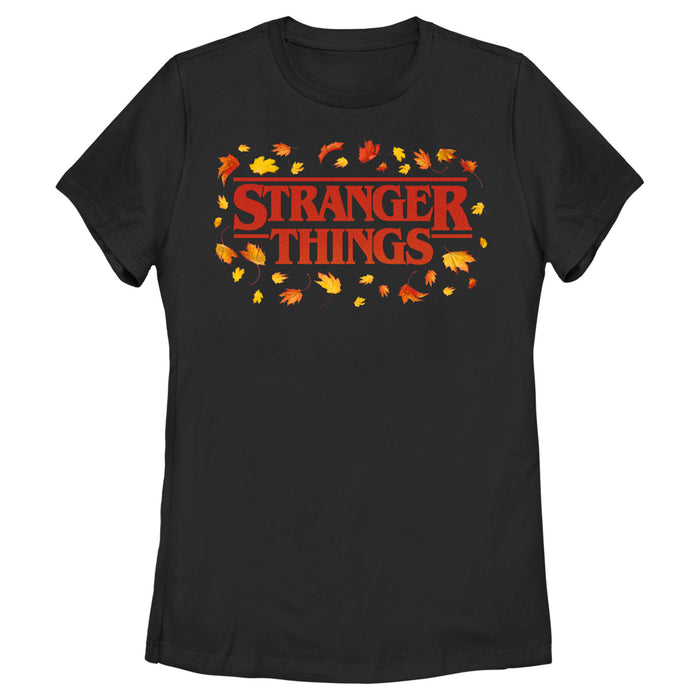 fifth sun Women's Stranger Things Autumn Logo T-Shirt