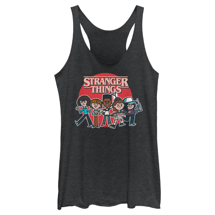fifth sun Women's Stranger Things Cartoon Gang Racerback Tank Top