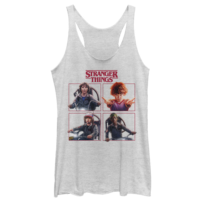 fifth sun Women's Stranger Things Character Squares Racerback Tank Top