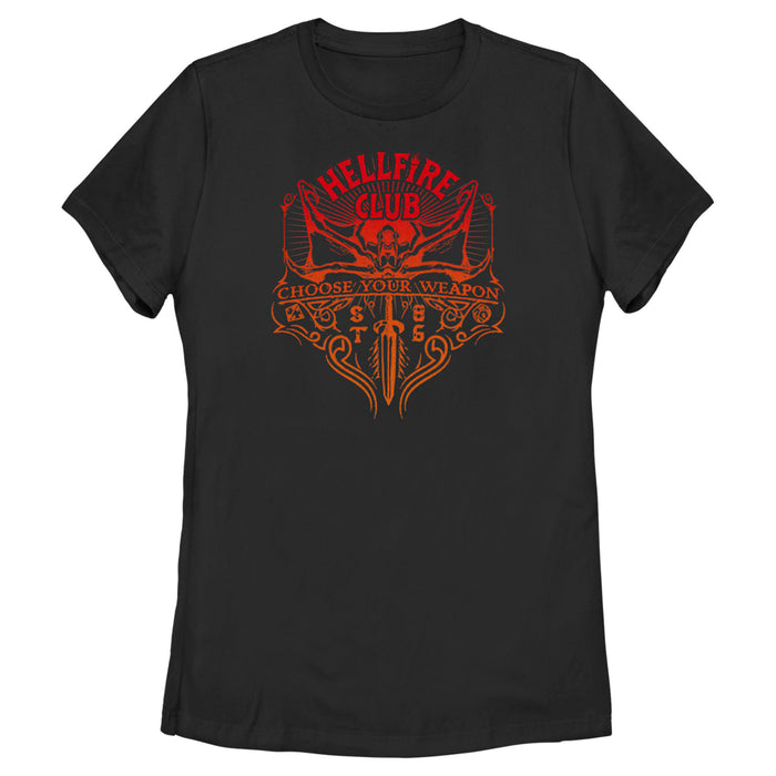 fifth sun Women's Stranger Things Choose Your Weapon T-Shirt