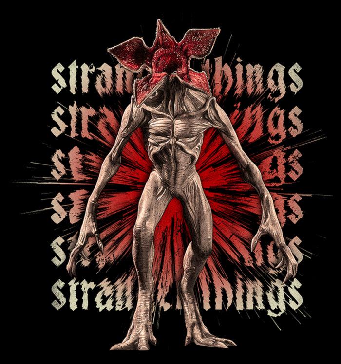 Fifth Sun Women's Stranger Things Demogorgon Monster Logo Stacked T-Shirt