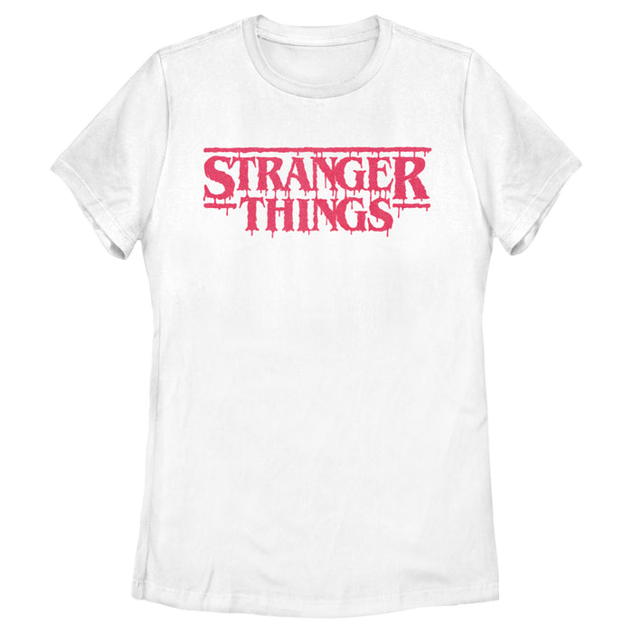 fifth sun Women's Stranger Things Dripping Logo T-Shirt