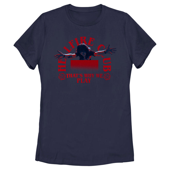fifth sun Women's Stranger Things Eddie Munson Hellfire Club That's Why We Play T-Shirt