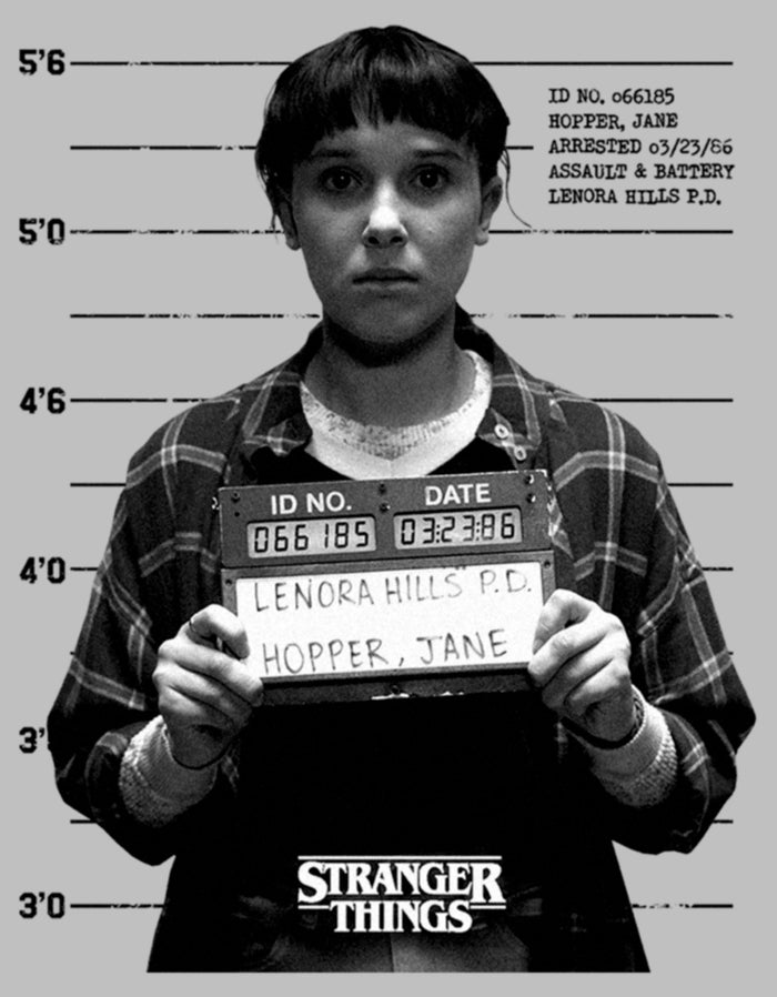 Fifth Sun Women's Stranger Things Eleven Mugshot T-Shirt