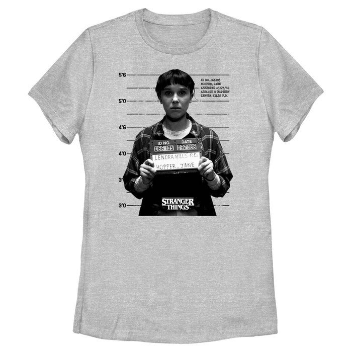 fifth sun Women's Stranger Things Eleven Mugshot T-Shirt