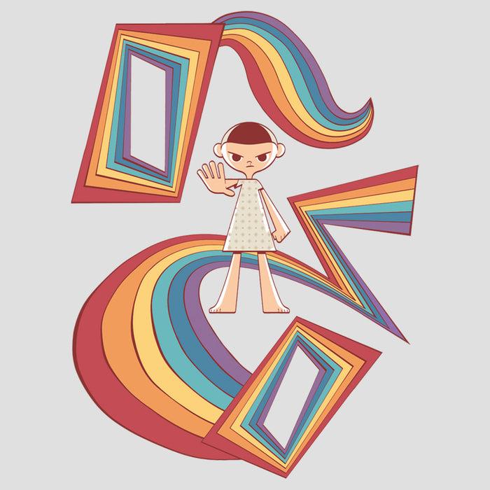 Fifth Sun Women's Stranger Things Eleven Rainbow Cartoon Dream Racerback Tank Top