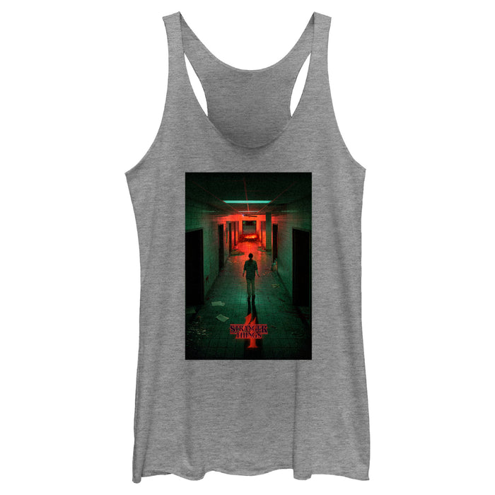Fifth Sun Women's Stranger Things Four Friends Rift Apocalypse Poster Racerback Tank Top