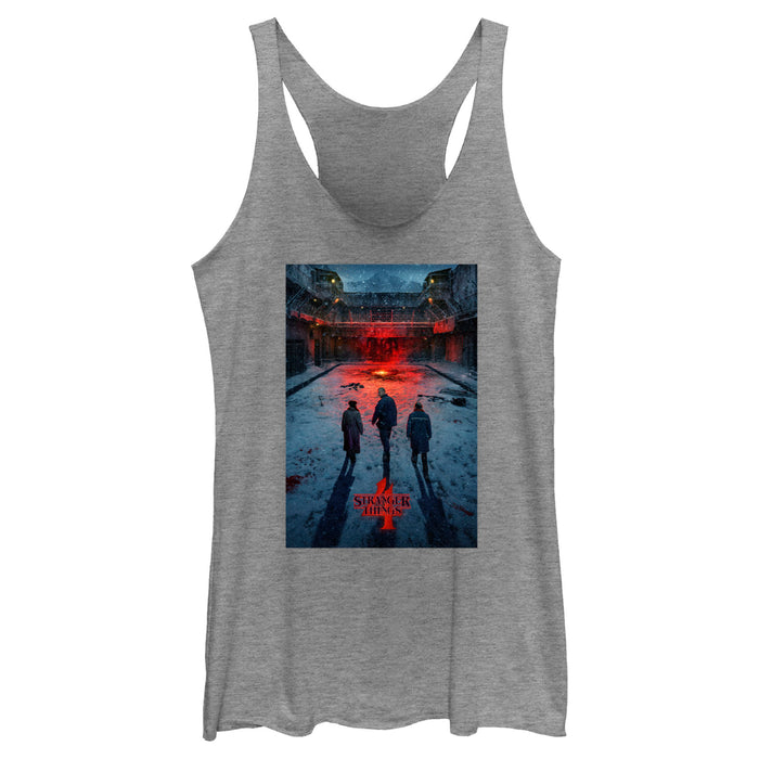 Fifth Sun Women's Stranger Things Four Friends Rift Apocalypse Poster Racerback Tank Top