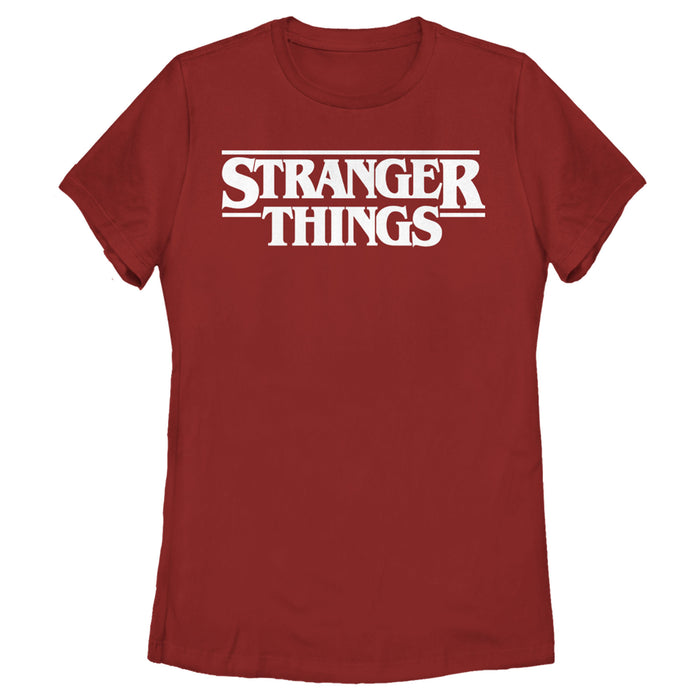 fifth sun Women's Stranger Things Ghostly Logo T-Shirt
