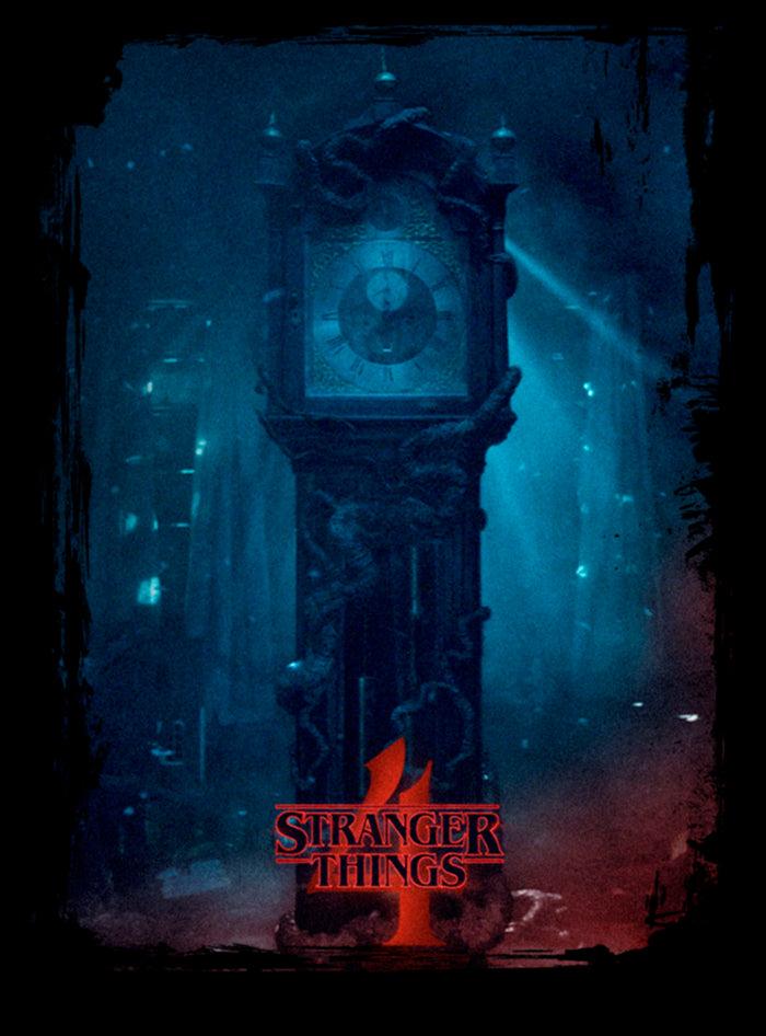 Fifth Sun Women's Stranger Things Grandfather Clock T-Shirt