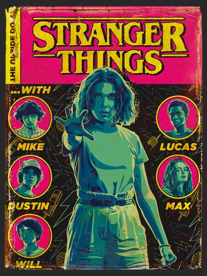 Fifth Sun Women's Stranger Things Group Shot Comic Cover T-Shirt