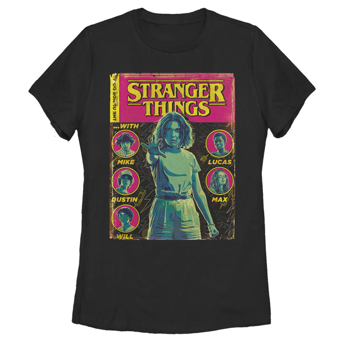 fifth sun Women's Stranger Things Group Shot Comic Cover T-Shirt