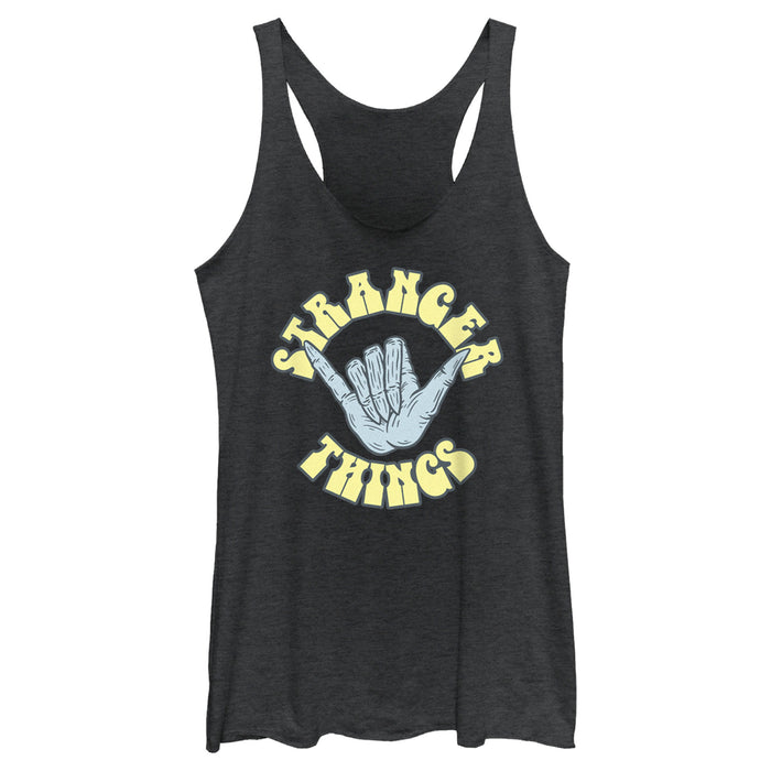 fifth sun Women's Stranger Things Hang Loose Demon Hand Racerback Tank Top
