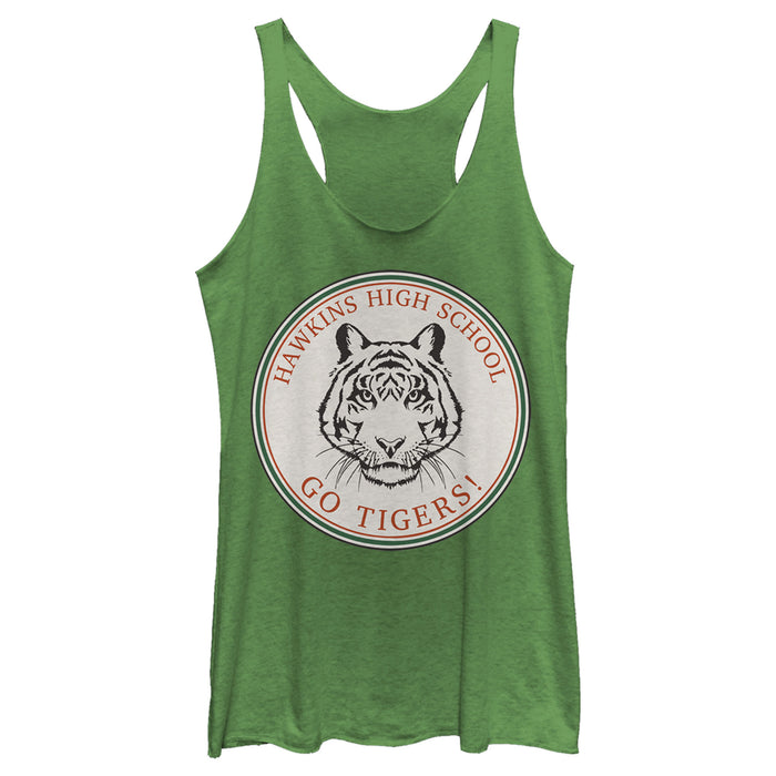 fifth sun Women's Stranger Things Hawkins High School Go Tigers Racerback Tank Top