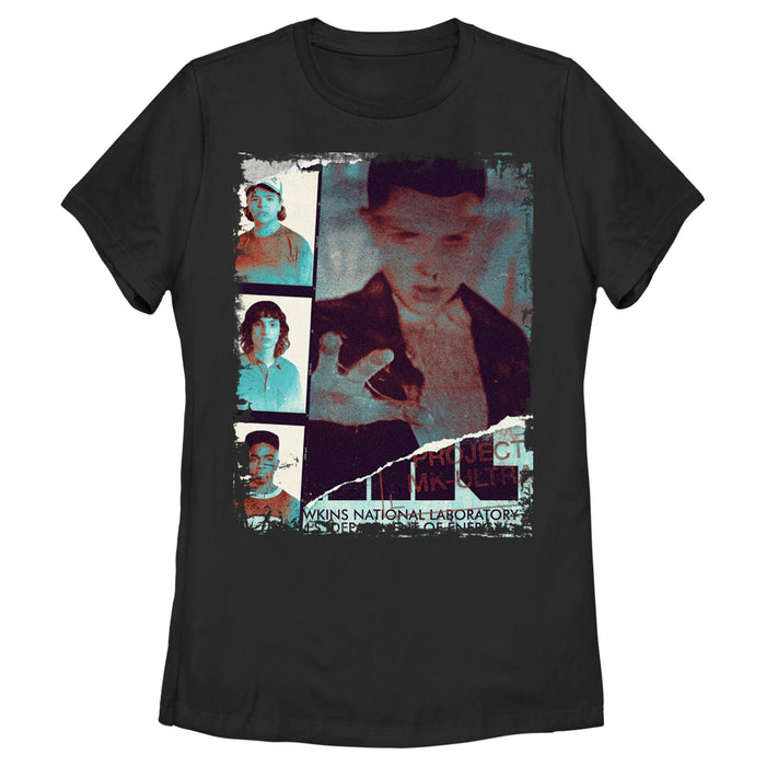 fifth sun Women's Stranger Things Hawkins Lab Gang T-Shirt