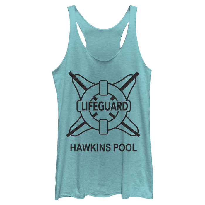 fifth sun Women's Stranger Things Hawkins Lifeguard Racerback Tank Top