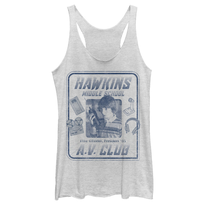 fifth sun Women's Stranger Things Hawkins Middle School A.V. Club Racerback Tank Top