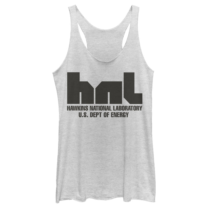 fifth sun Women's Stranger Things Hawkins National Lab Logo Racerback Tank Top