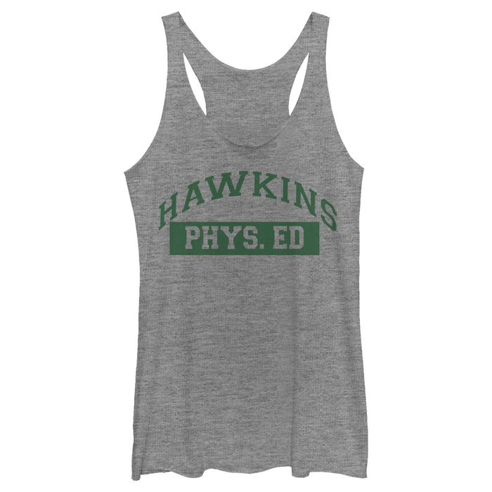 fifth sun Women's Stranger Things Hawkins Phys. Ed Costume Racerback Tank Top