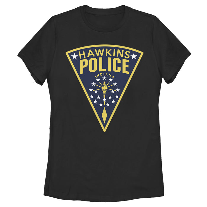 fifth sun Women's Stranger Things Hawkins Police Crest T-Shirt